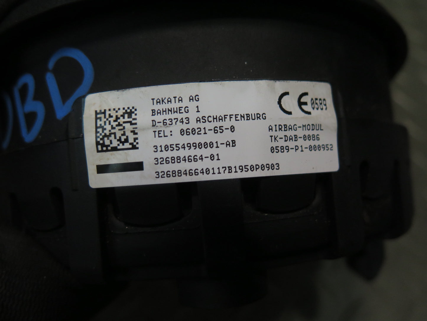 07-13 BMW E90 E91 E92 E93 FRONT LEFT DRIVER SIDE SPORT STEERING WHEEL SRS AIRBAG OEM