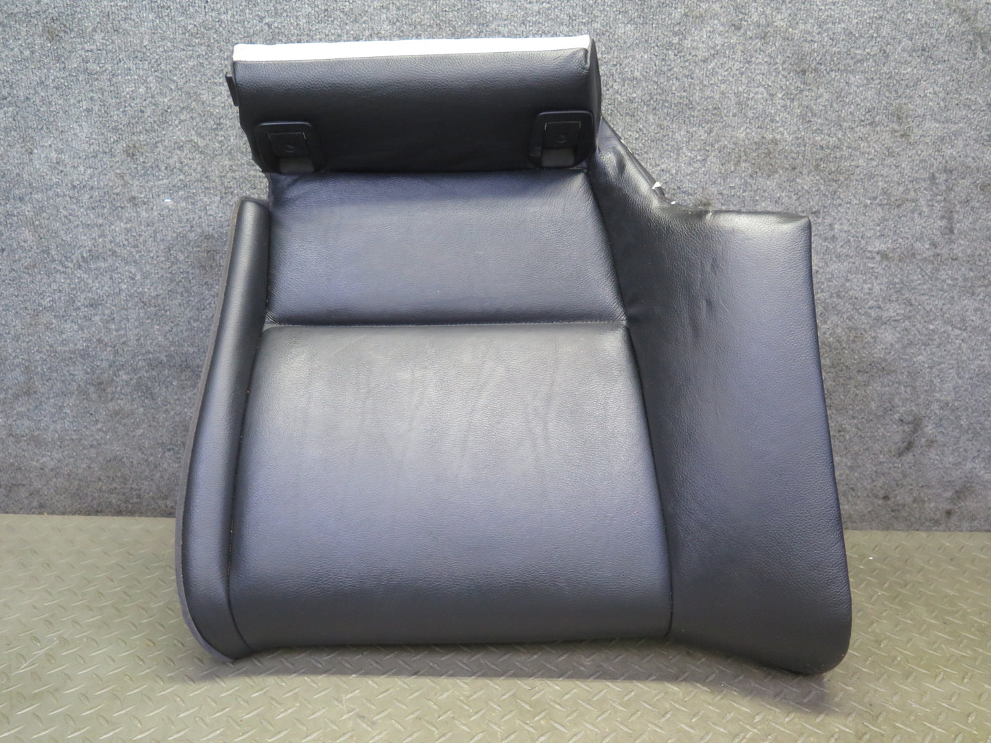 08-13 BMW E92 335i Coupe Rear Left Seat Lower Leather Cushion Black OEM