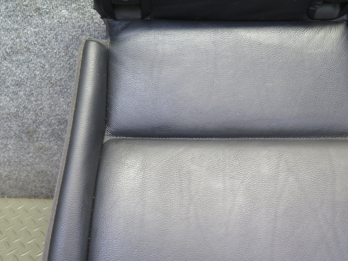 08-13 BMW E92 335i Coupe Rear Left Seat Lower Leather Cushion Black OEM