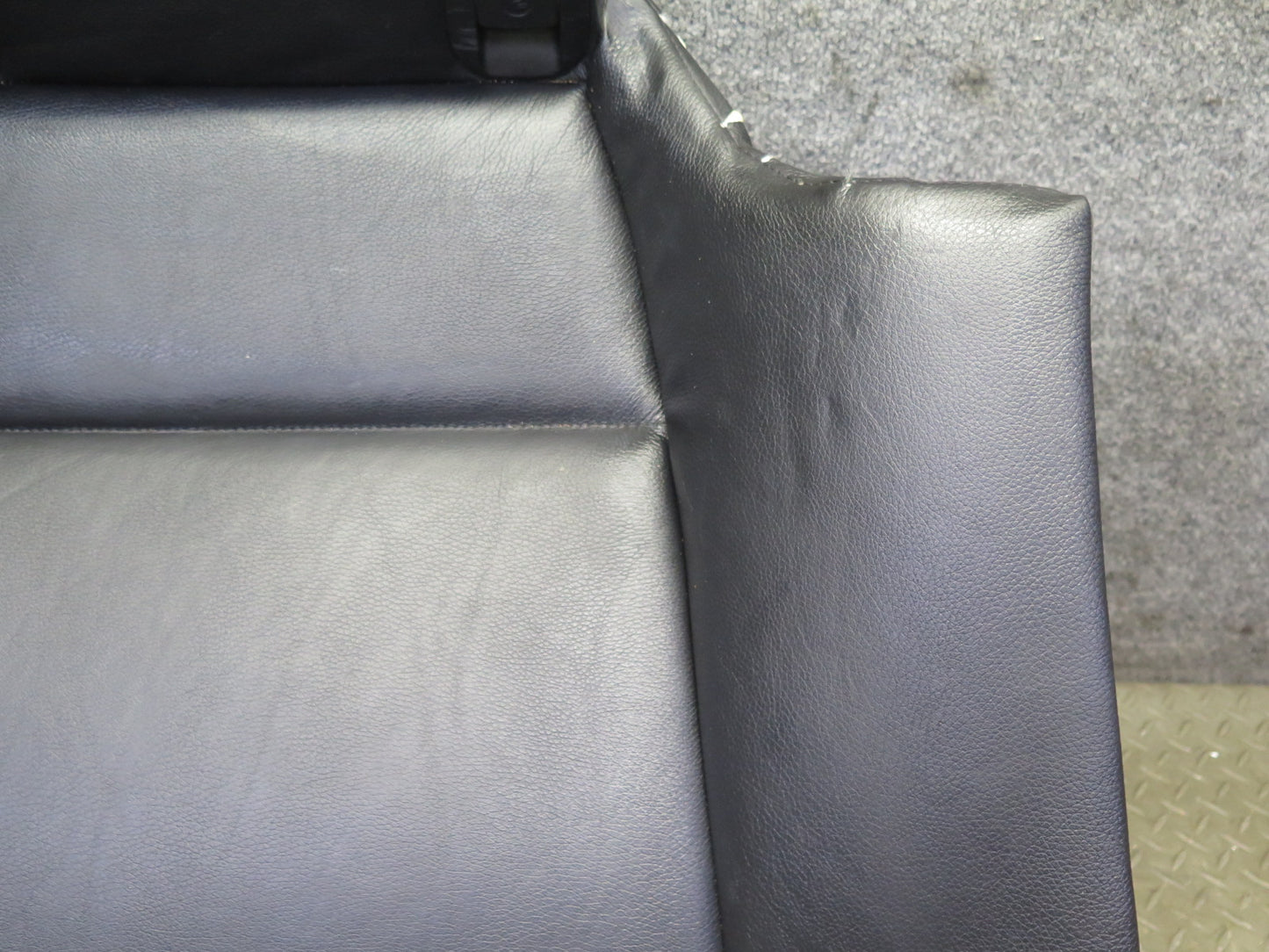 08-13 BMW E92 335i Coupe Rear Left Seat Lower Leather Cushion Black OEM