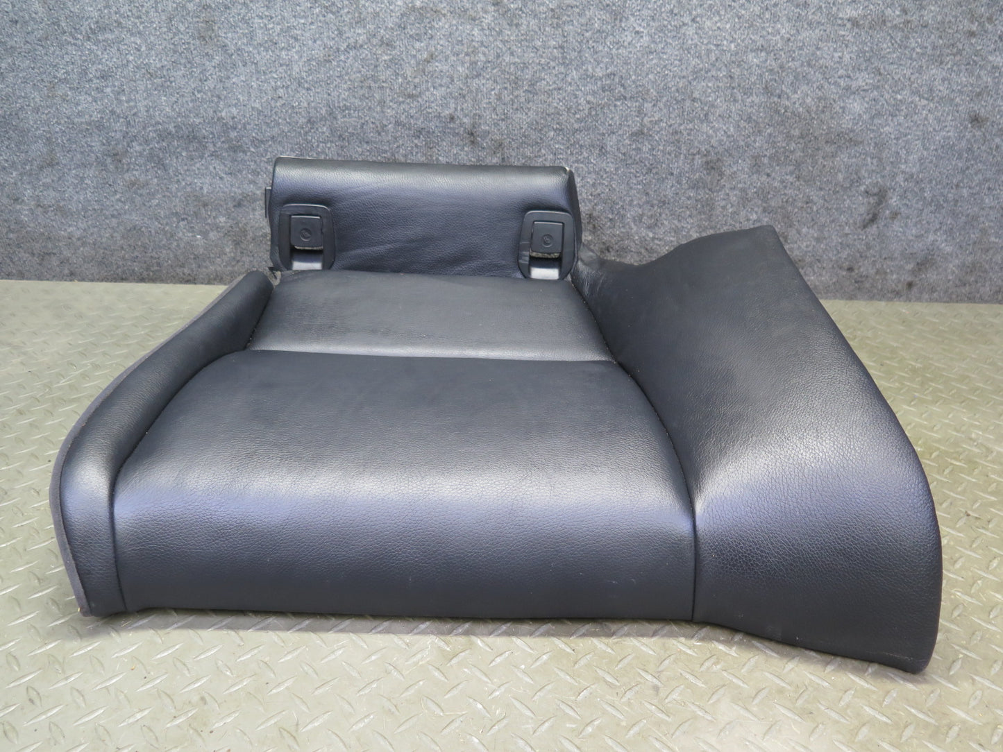 08-13 BMW E92 335i Coupe Rear Left Seat Lower Leather Cushion Black OEM