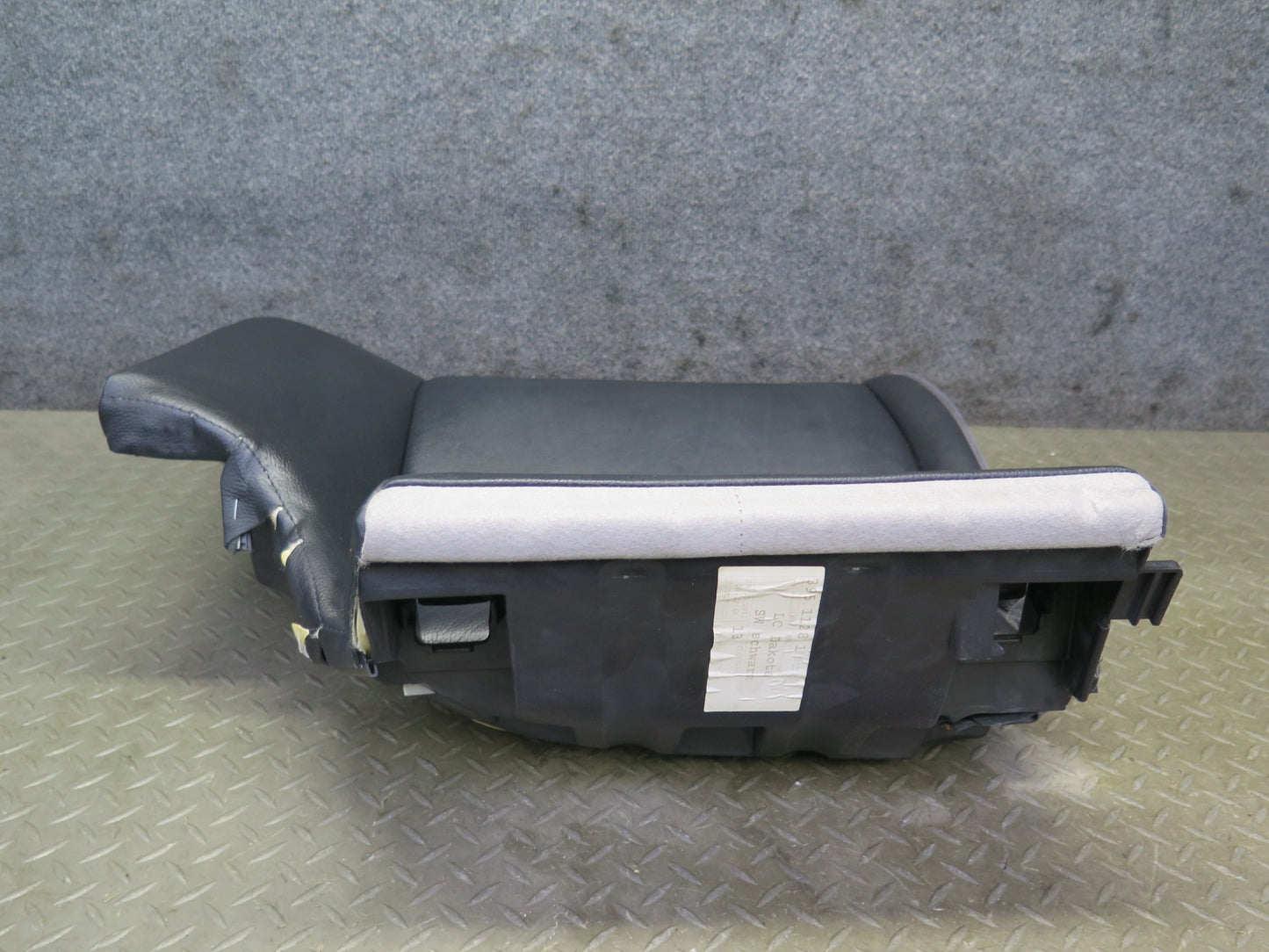 08-13 BMW E92 335i Coupe Rear Left Seat Lower Leather Cushion Black OEM