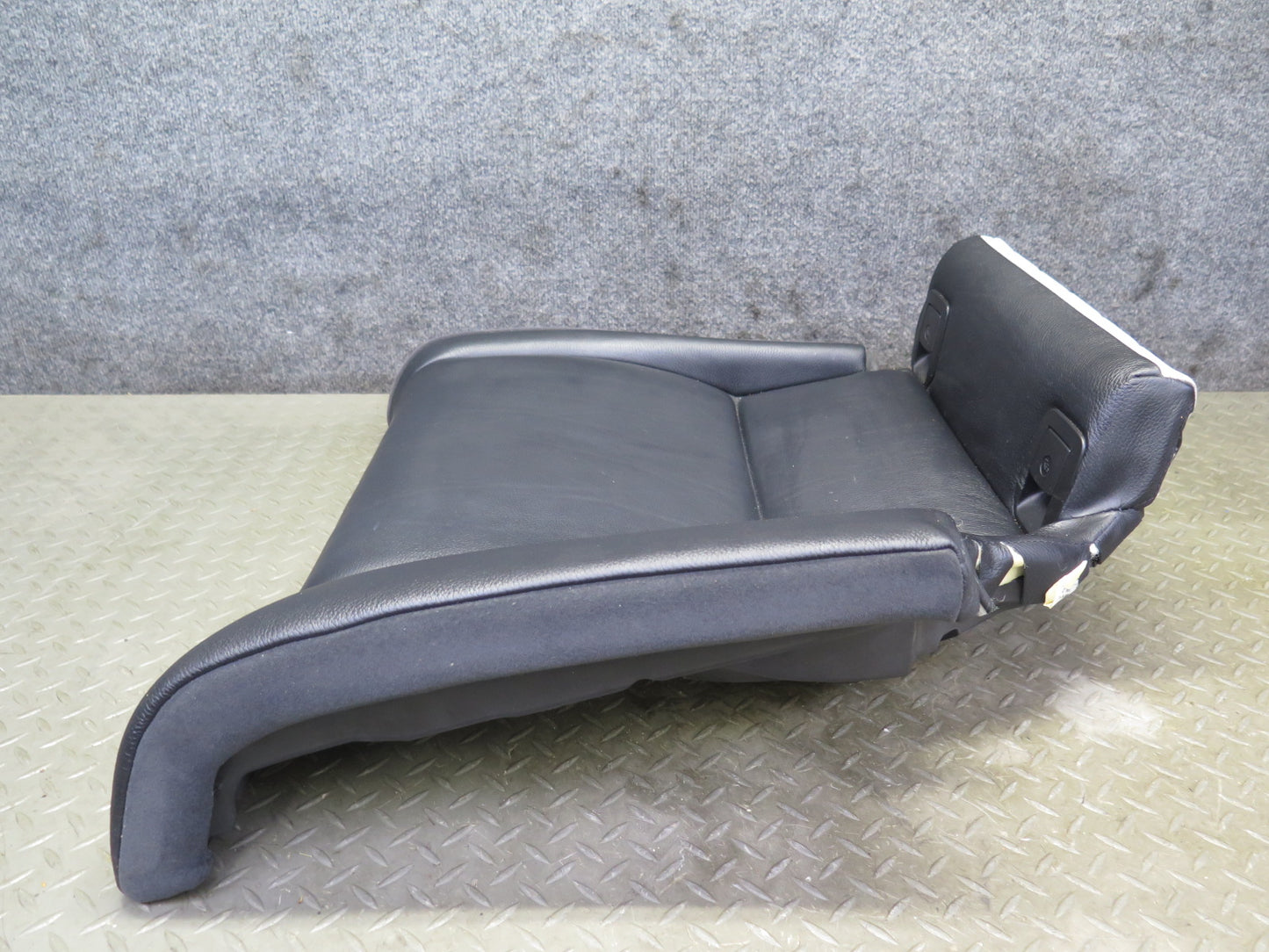 08-13 BMW E92 335i Coupe Rear Left Seat Lower Leather Cushion Black OEM