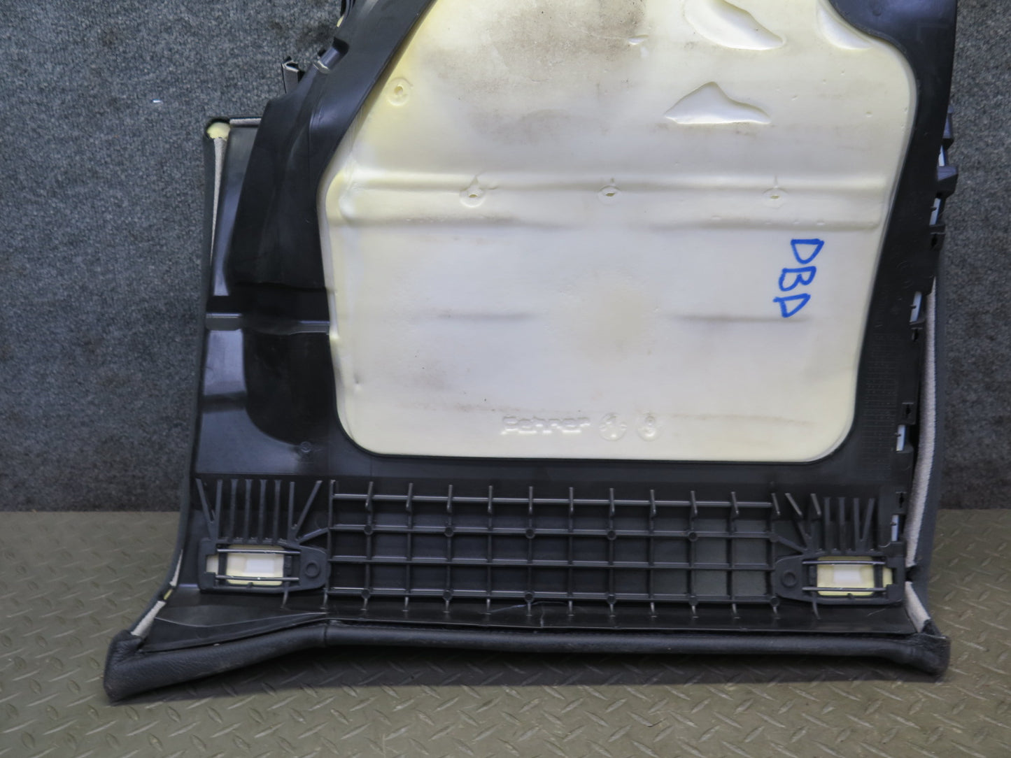 08-13 BMW E92 335i Coupe Rear Left Seat Lower Leather Cushion Black OEM