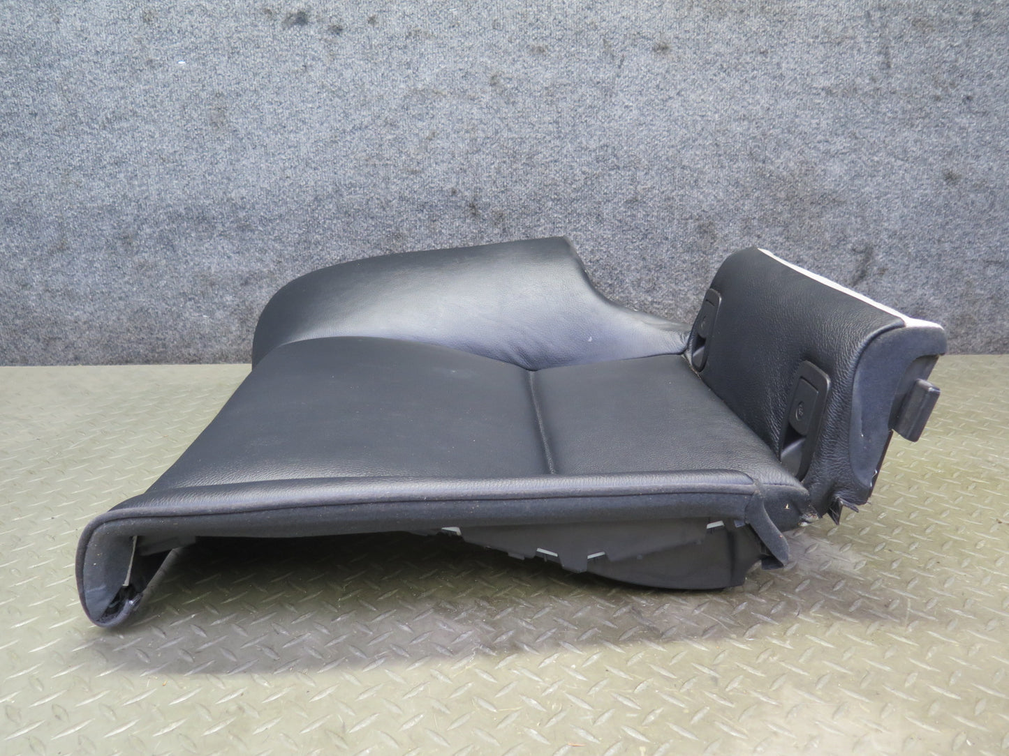 08-13 BMW E92 Coupe Rear Right Seat Lower Leather Cushion Black OEM