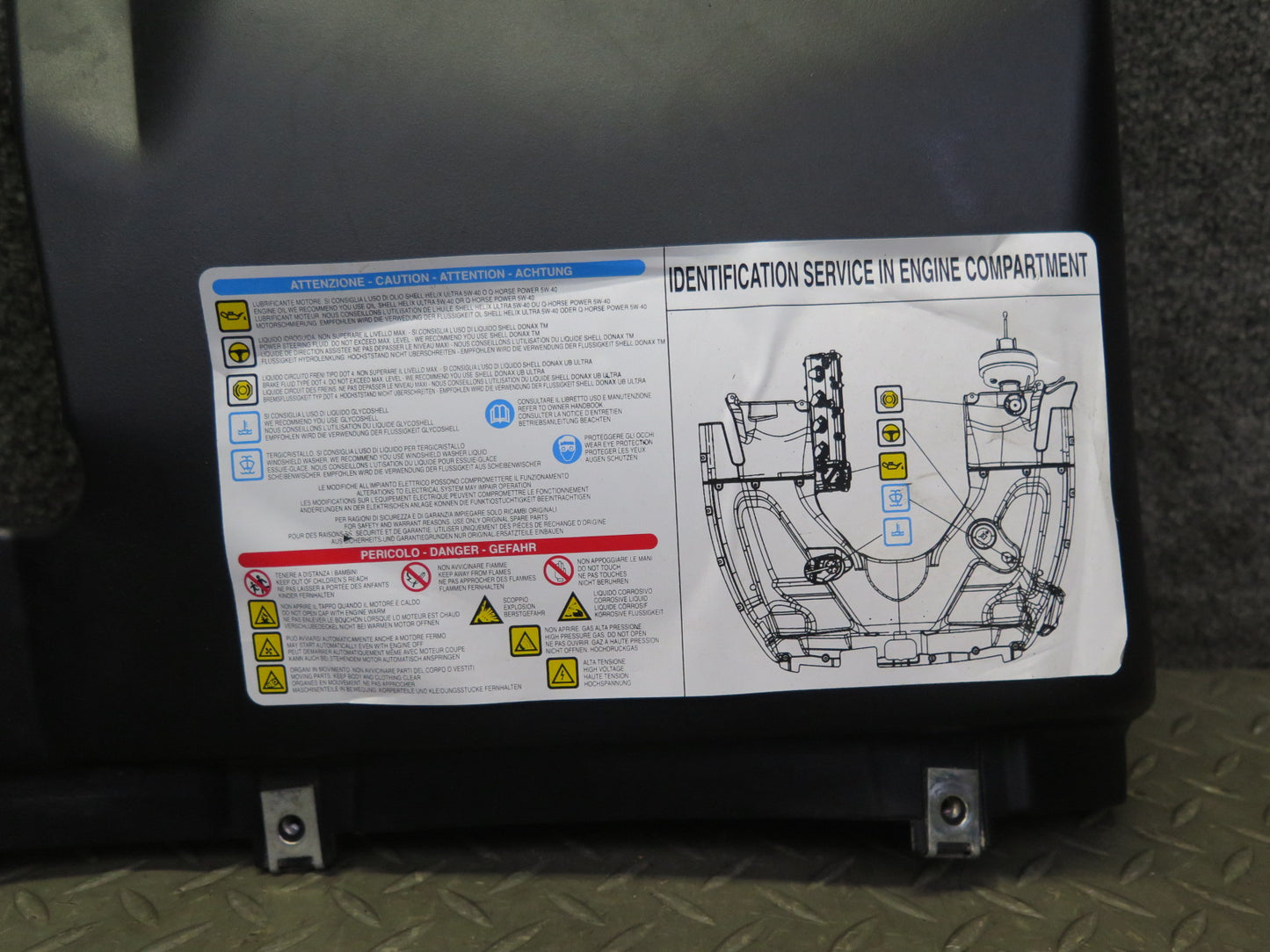 2008-2019 Maserati Granturismo M145 Engine Right Compartment Panel 068266100