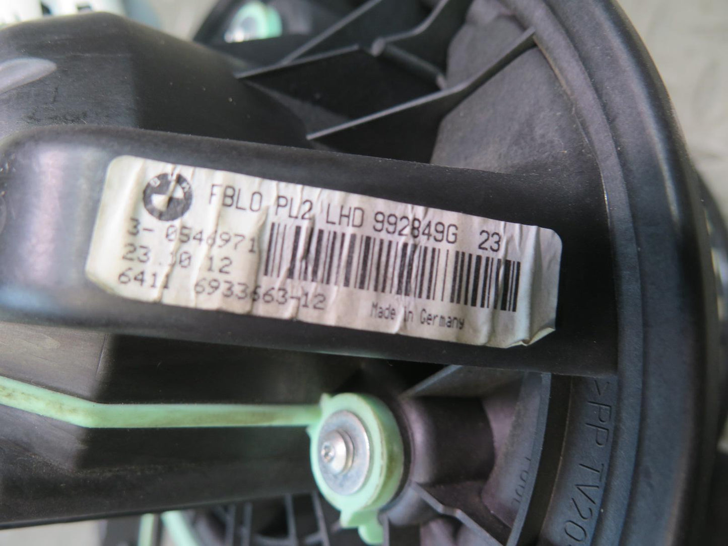 07-13 BMW E90 E92 E93 A/C Heater Blower Motor Fan w Resistor 6933663 OEM