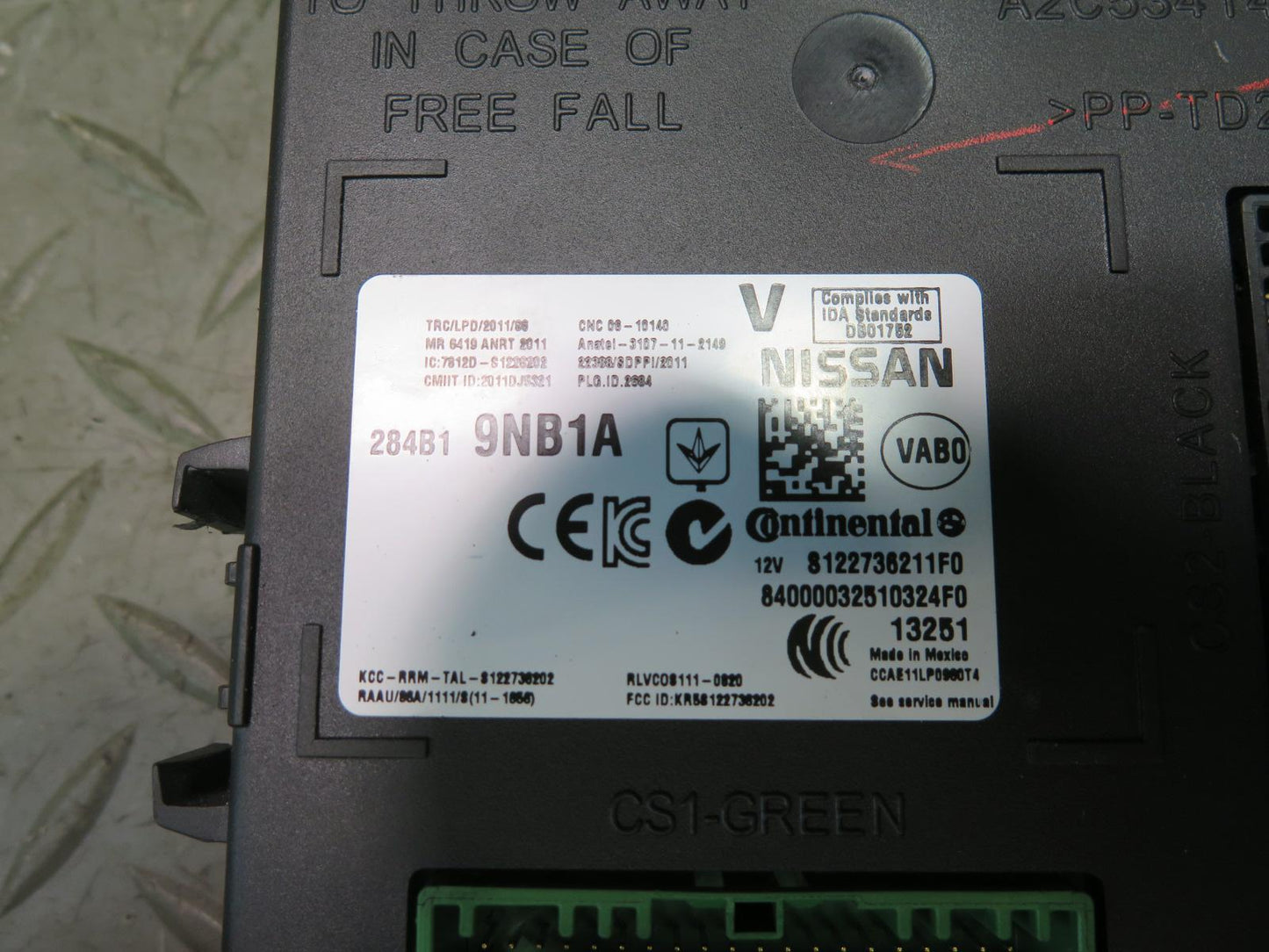 2013-2015 Infiniti JX35 QX60 Body Control Module Unit BCM BCU 284B1-9NB1A