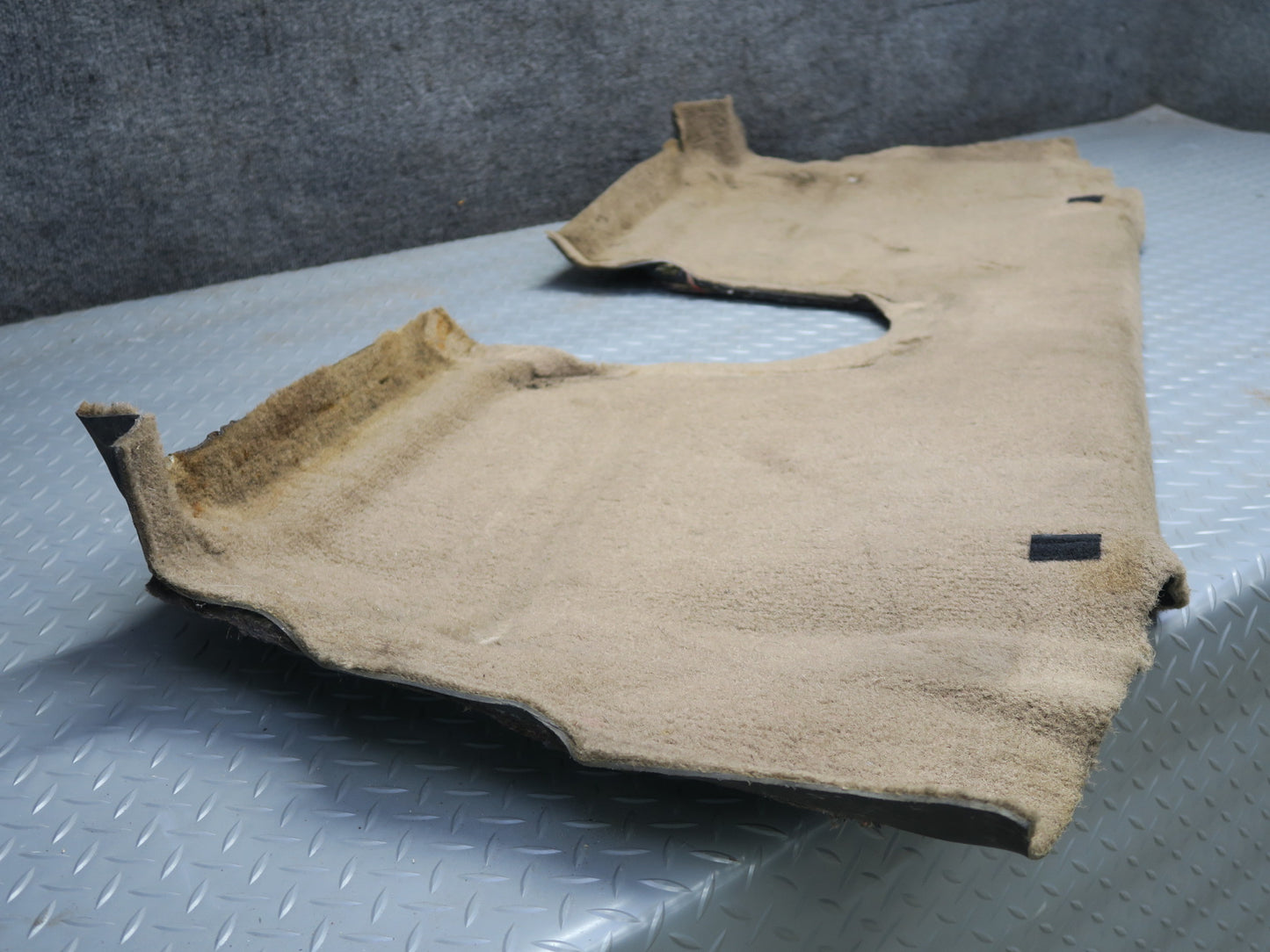 91-94 Chevrolet Corvette C4 Rear Back Waterfall Carpet Trim Cover Beige OEM