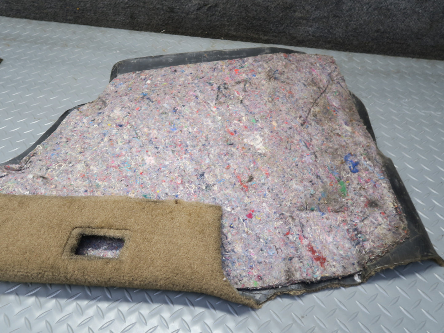 91-94 Chevrolet Corvette C4 Rear Back Waterfall Carpet Trim Cover Beige OEM