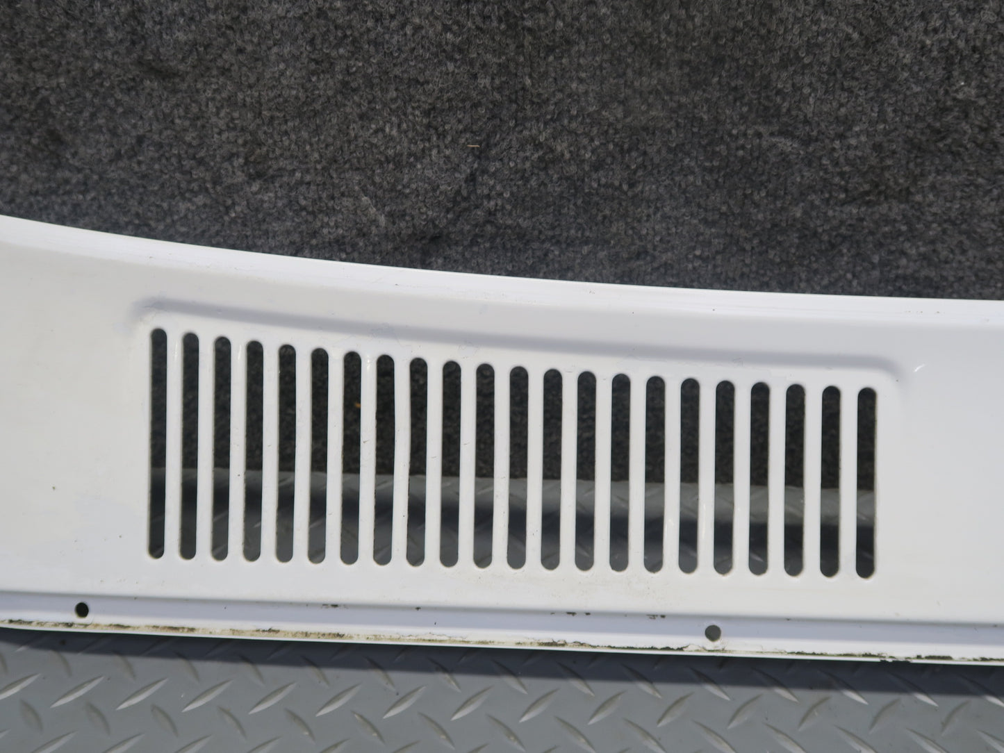 1991-1992 Toyota Land Cruiser FJ80 Front Windshield Wiper Vent Cowl Panel White