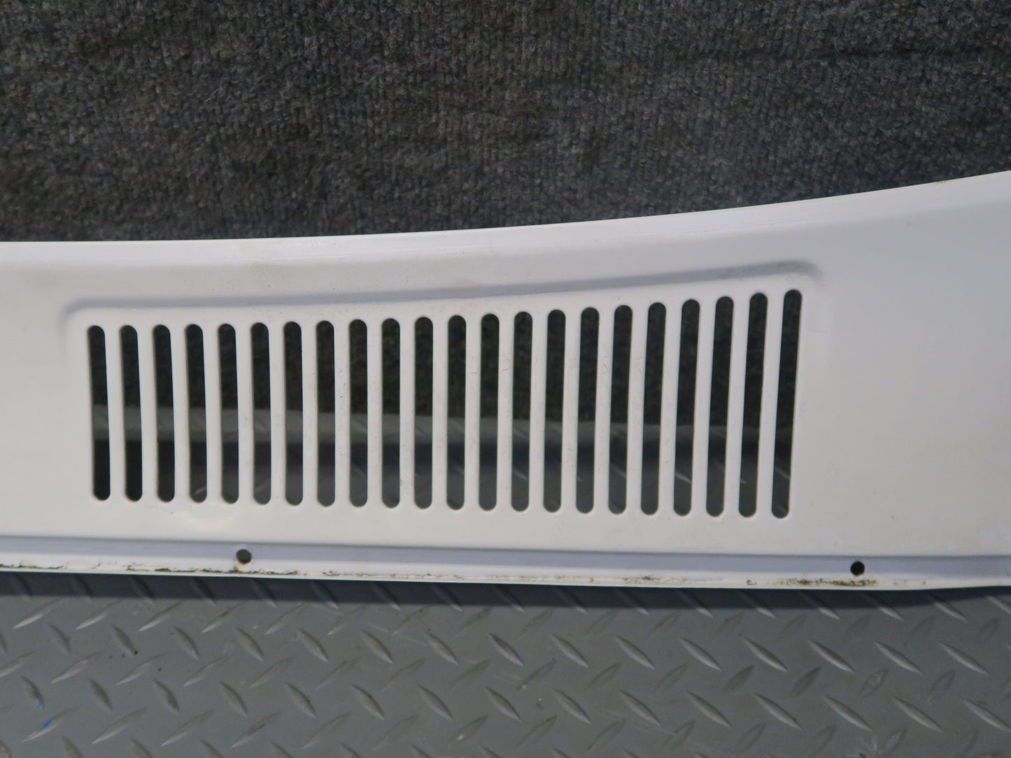 1991-1992 Toyota Land Cruiser FJ80 Front Windshield Wiper Vent Cowl Panel White