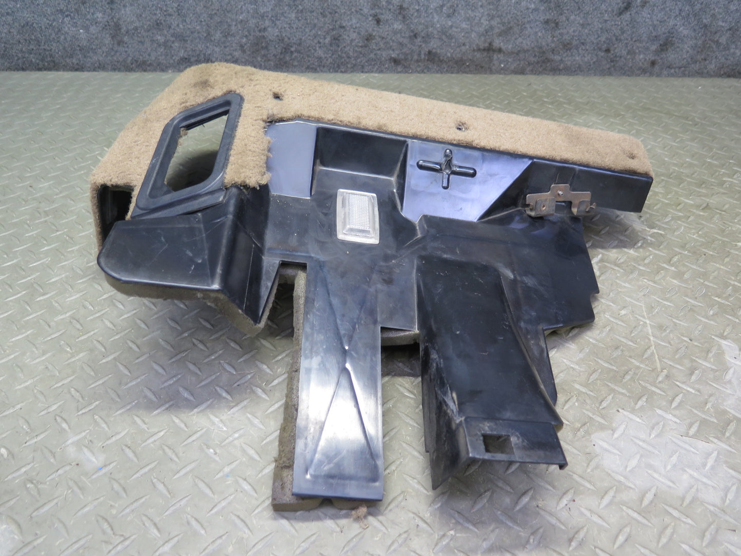 92-93 Chevrolet Corvette C4 MT Left Under Dash Trim Panel Carpet Cover Beige OEM