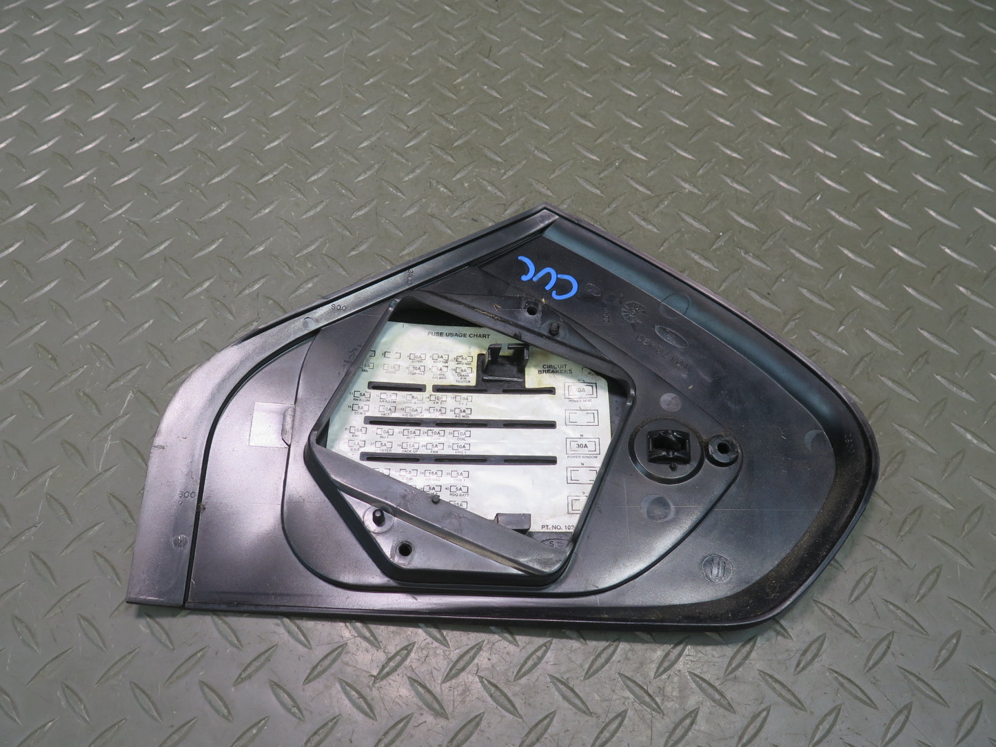 90-93 Chevrolet Corvette C4 Dashboard Right Side Trim Panel Fuse Box Cover OEM