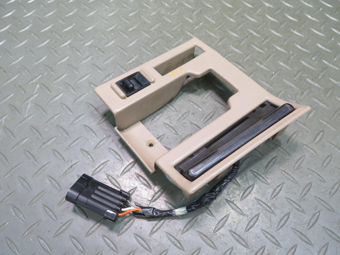92-93 Chevrolet Corvette C4 Left Door Handle Trim Bezel Switch Beige OEM