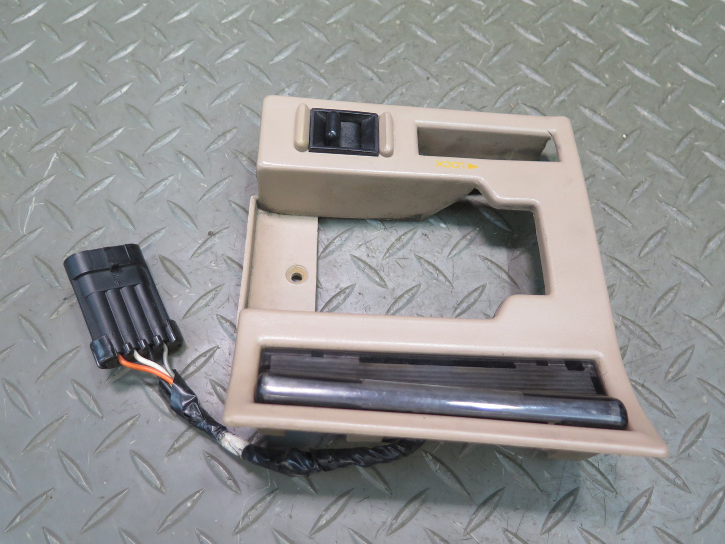 92-93 Chevrolet Corvette C4 Left Door Handle Trim Bezel Switch Beige OEM