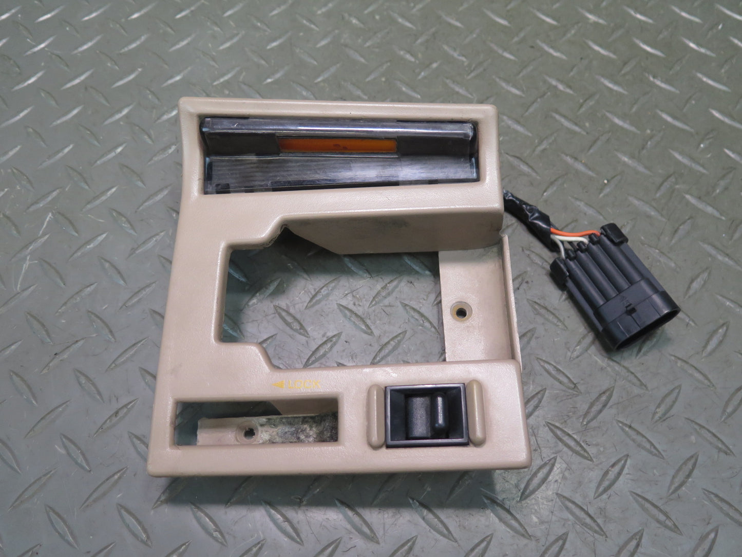 92-93 Chevrolet Corvette C4 Left Door Handle Trim Bezel Switch Beige OEM
