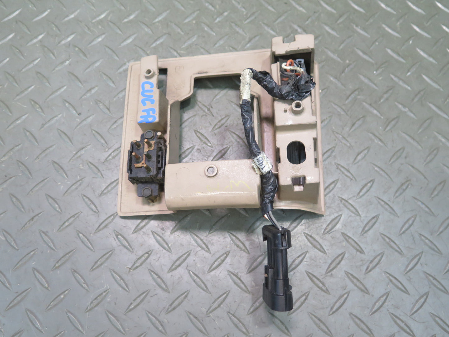 92-93 Chevrolet Corvette C4 Right Door Handle Trim Bezel Switch Beige OEM