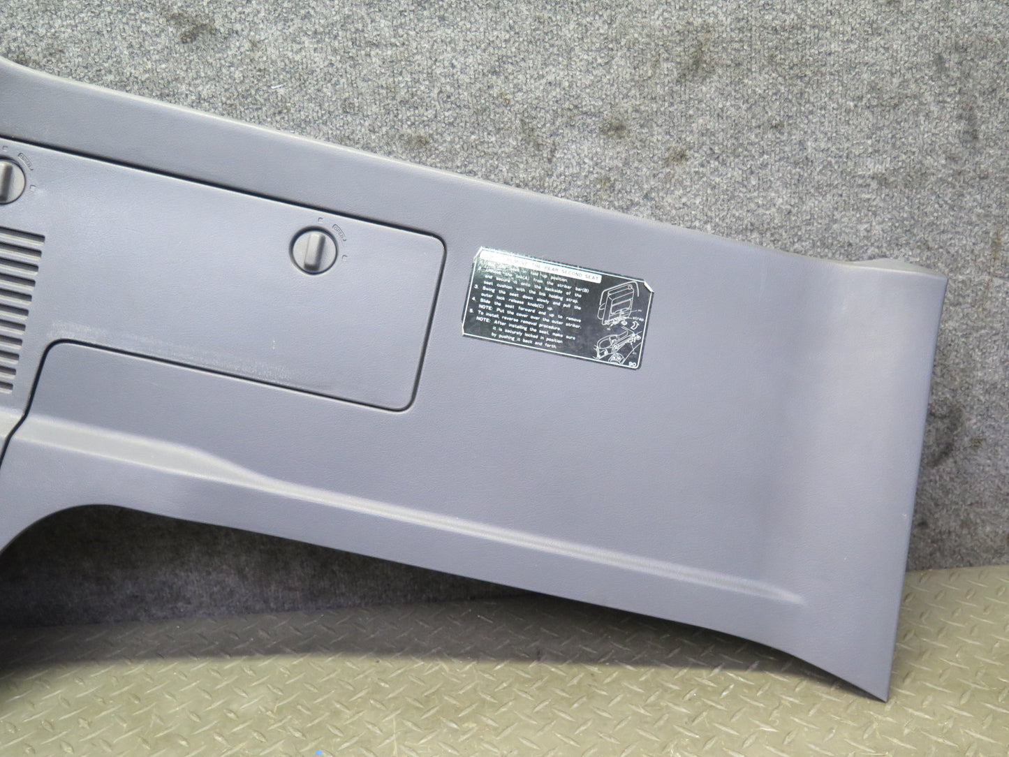 1991-1997 Toyota Land Cruiser FJ80 Rear Left Cargo Trim Panel Cover Gray