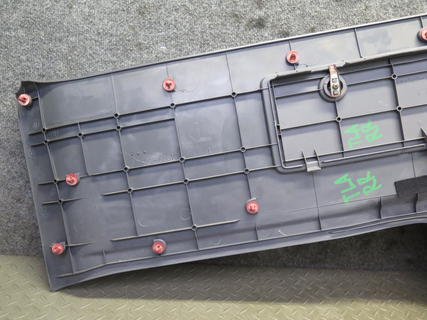 1991-1997 Toyota Land Cruiser FJ80 Rear Left Cargo Trim Panel Cover Gray