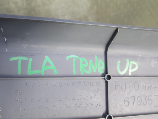 1991-1997 Toyota Land Cruiser FJ80 Rear Tailgate Trim Panel w Handle Set Gray