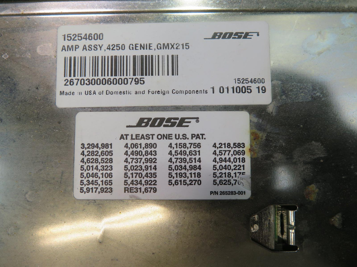 2004-2009 Cadillac XLR Bose Audio System Amplifier AMP 15254600