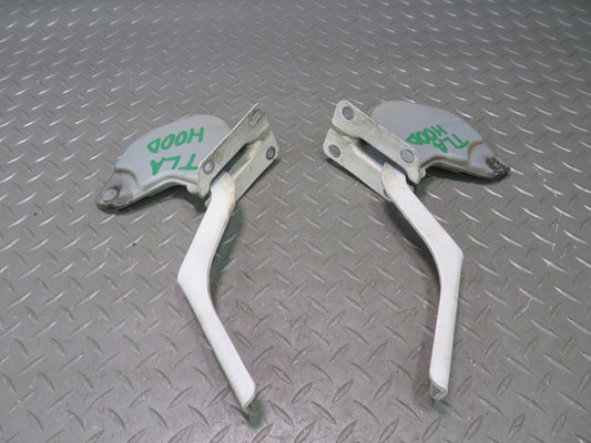 1991-1997 Toyota Land Cruiser FJ80 Front Left Right Hood Hinge White Set of 2