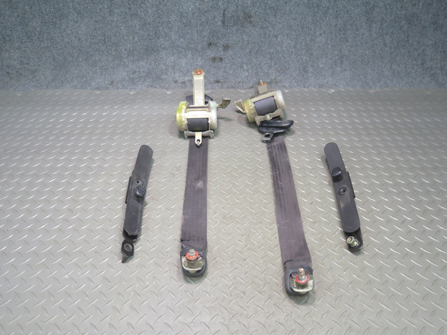 91-95 TOYOTA MR2 SW21L FRONT RIGHT & LEFT SIDE SEATBELT RETRACTOR SET W ADJUSTER OEM