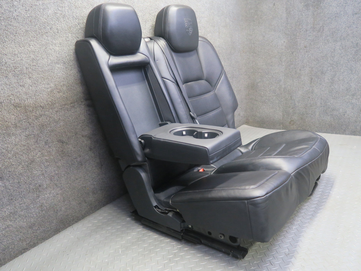 2015-2018 Porsche Cayenne 958.2 Front & Rear Leather Perforated Seat Black Set