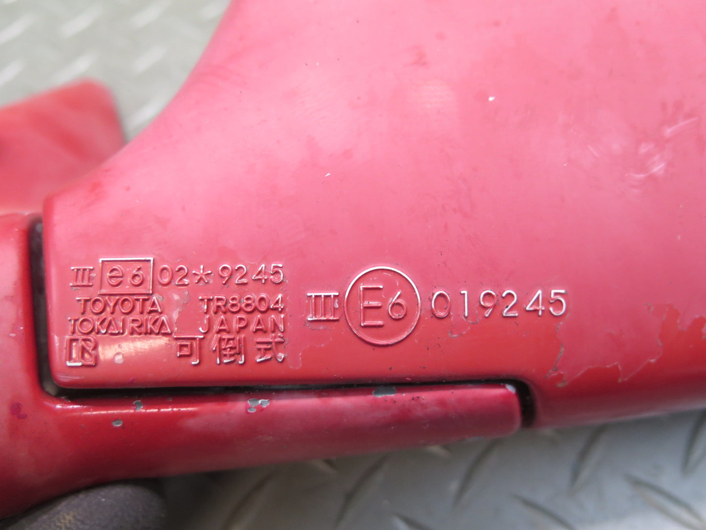 91-95 Toyota SW21L MR2 Left Driver Door Side View Power Mirror RED OEM