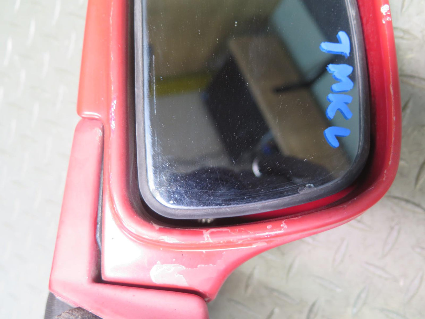 91-95 Toyota SW21L MR2 Left Driver Door Side View Power Mirror RED OEM