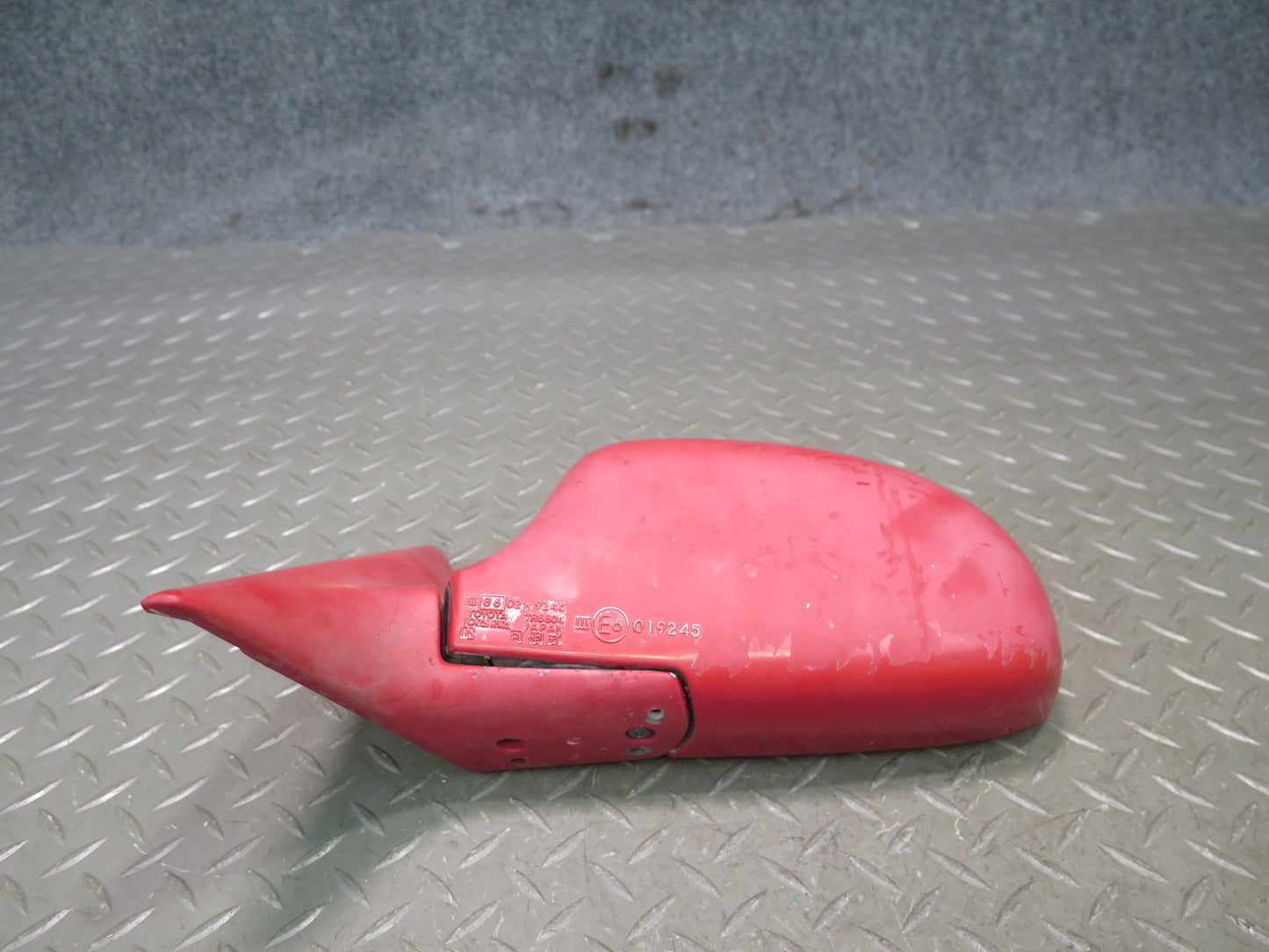 91-95 Toyota SW21L MR2 Left Driver Door Side View Power Mirror RED OEM