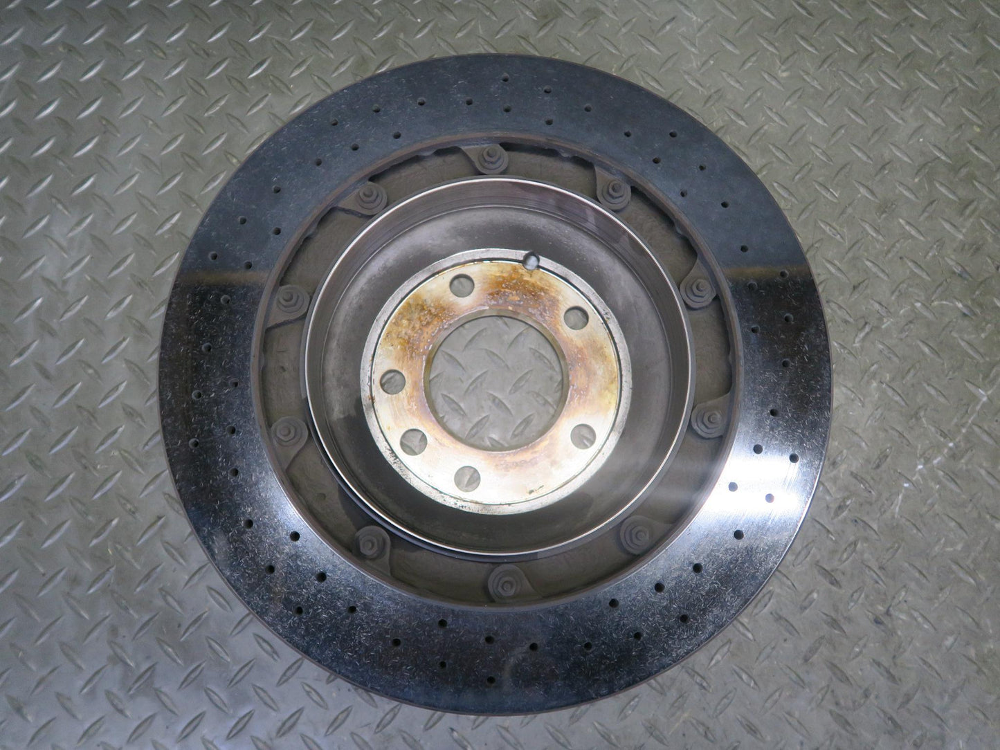 11-18 Porsche Cayenne Turbo 958 20" Ceramic Brake Disc Rotor Yellow Caliper Set