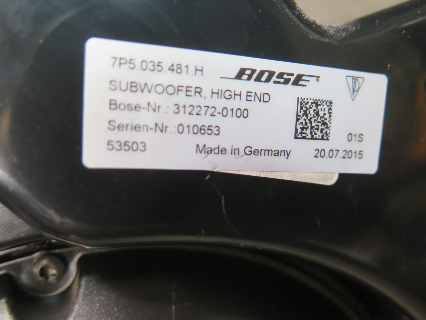 2011-2018 Porsche Cayenne 958 Rear Bose Subwoofer Speaker Box w Amplifier