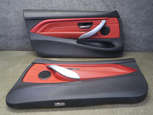 2014 BMW F32 435I Set of 2 Front Left & Right Door Interior Trim Cover Panel OEM