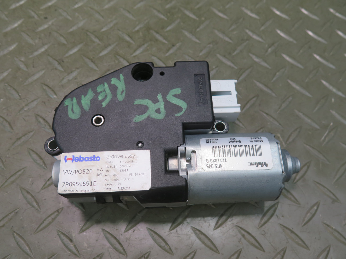 2011-2018 Porsche Cayenne 958 Rear Sunroof Motor Drive Unit 7P0959591E