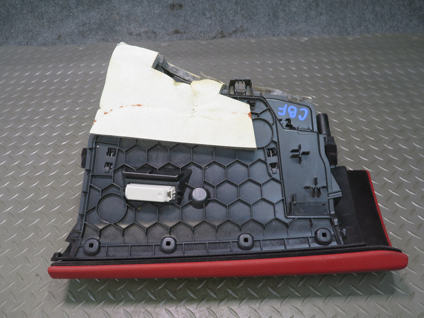 14-16 BMW F32 435I Dash Front Right Glove Box Compartment Storage RED OEM