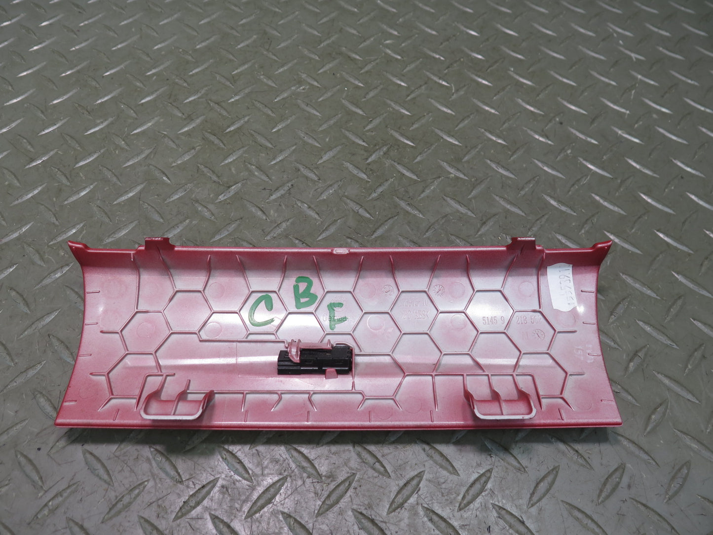 14-16 BMW F32 435I Dashboard Center Lower Trim Cover Panel w Light RED OEM