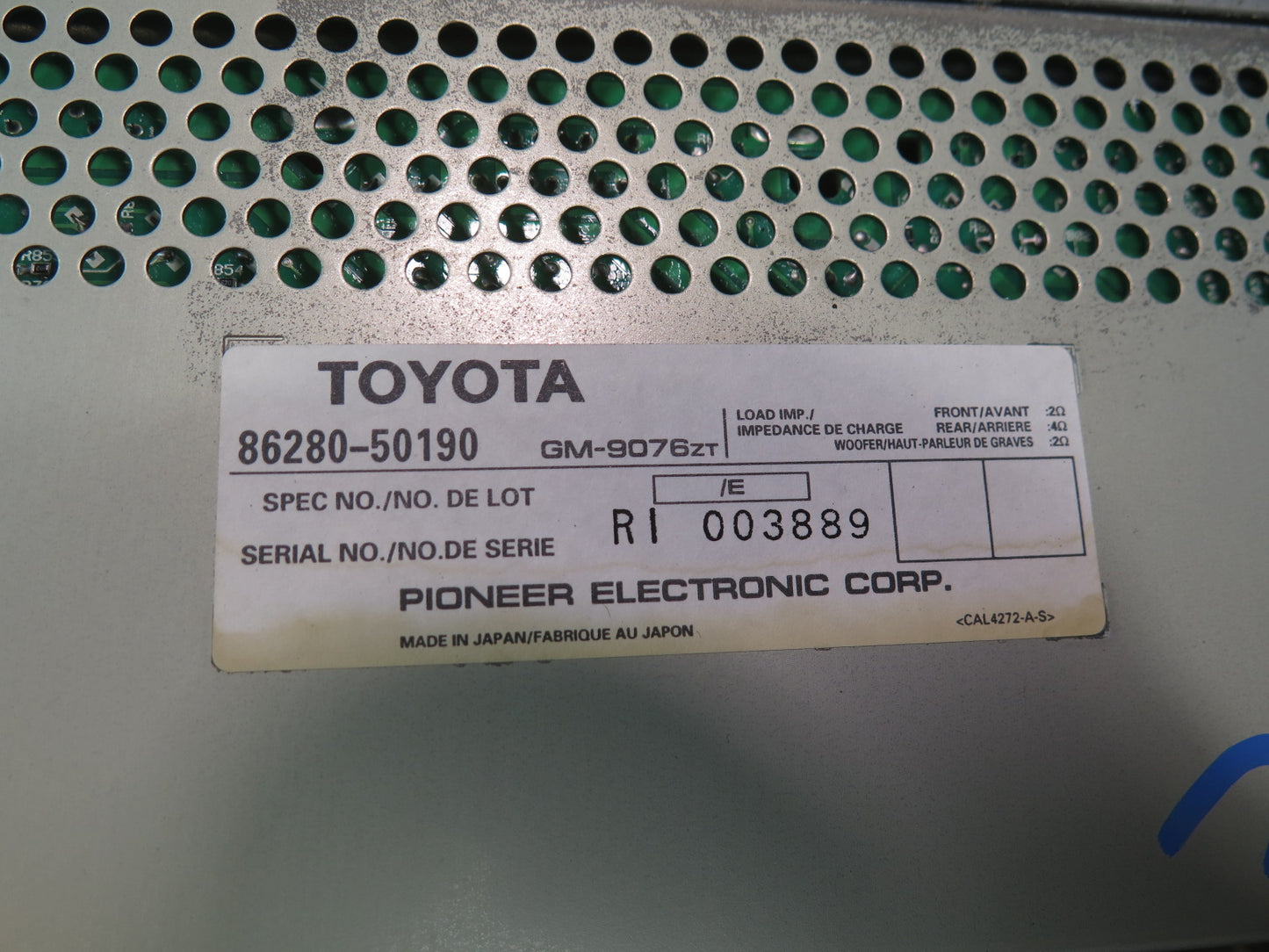 98-00 Lexus UCF20L LS400 Pioneer Radio Audio Amplifier AMP 86280-50190 OEM