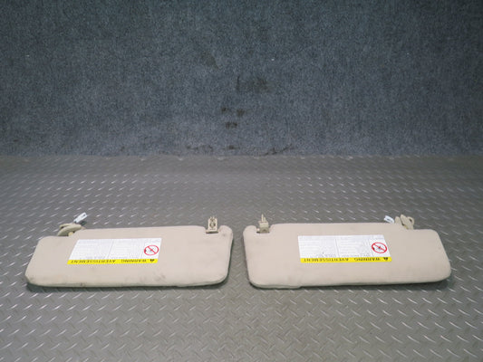98-00 Lexus UCF20L LS400 Set of 2 Front Left & Right Sun Visor Ivory OEM