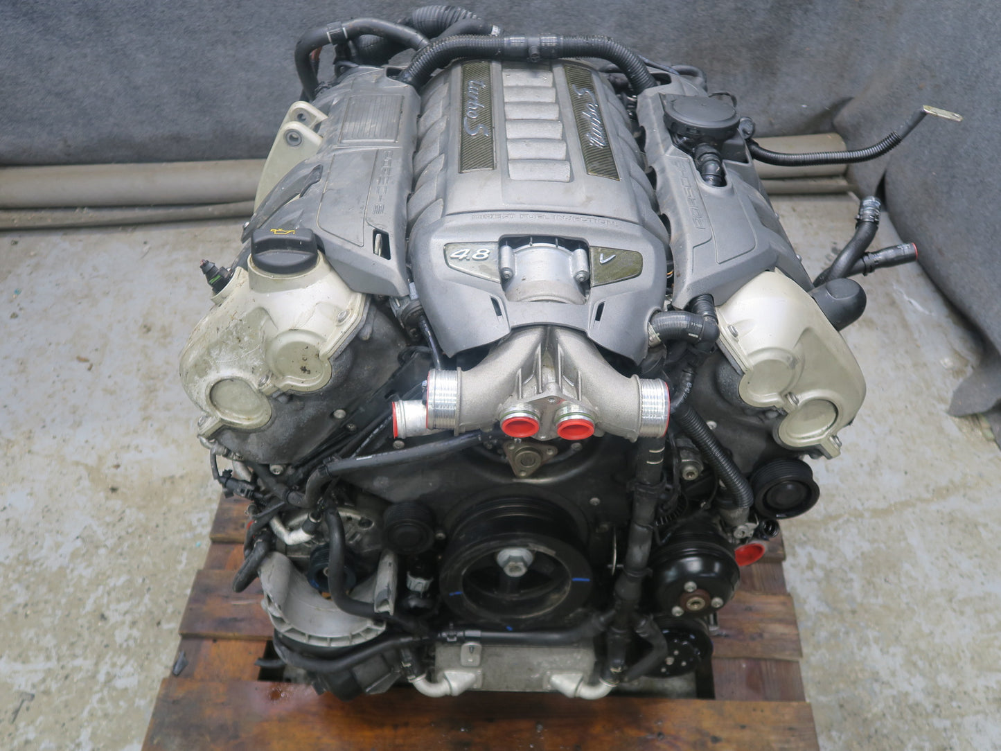 16-18 Porsche Cayenne 958 4.8L Turbo S Cyxa VIN C 5th Engine w Turbos 120k Miles