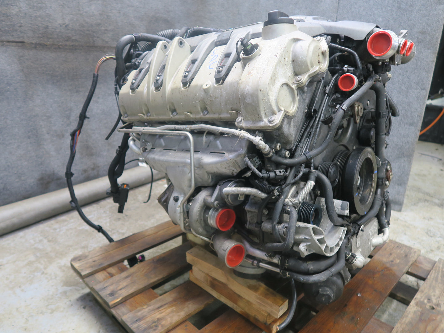 16-18 Porsche Cayenne 958 4.8L Turbo S Cyxa VIN C 5th Engine w Turbos 120k Miles