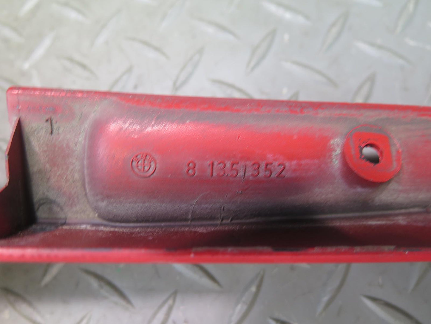 94-99 BMW E36 318iC Convertible Rear Trunk Lid Trim Molding RED  OEM