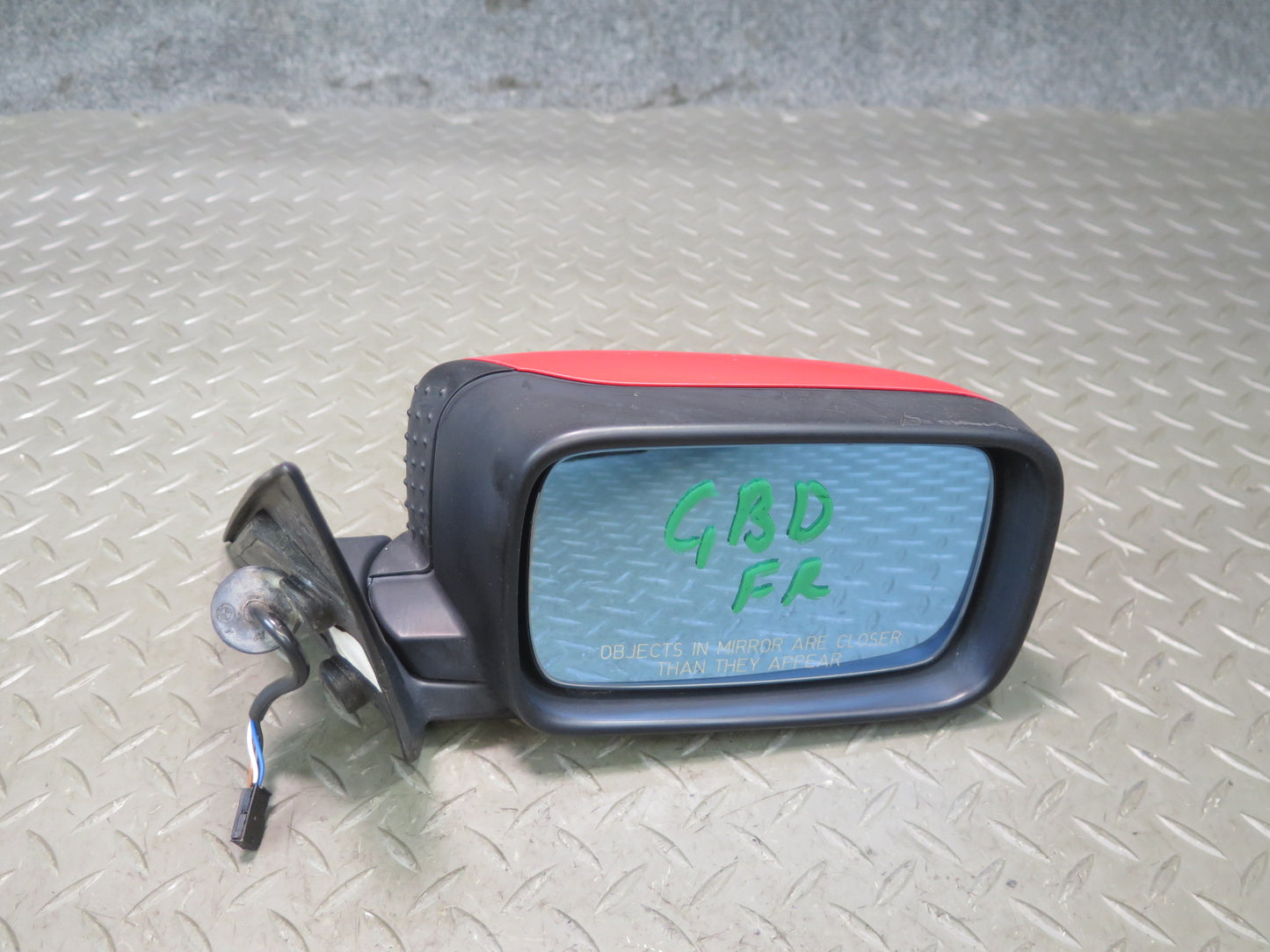 96-99 BMW E36 318iC Convertible Front Right Heated Side View Mirror RED OEM