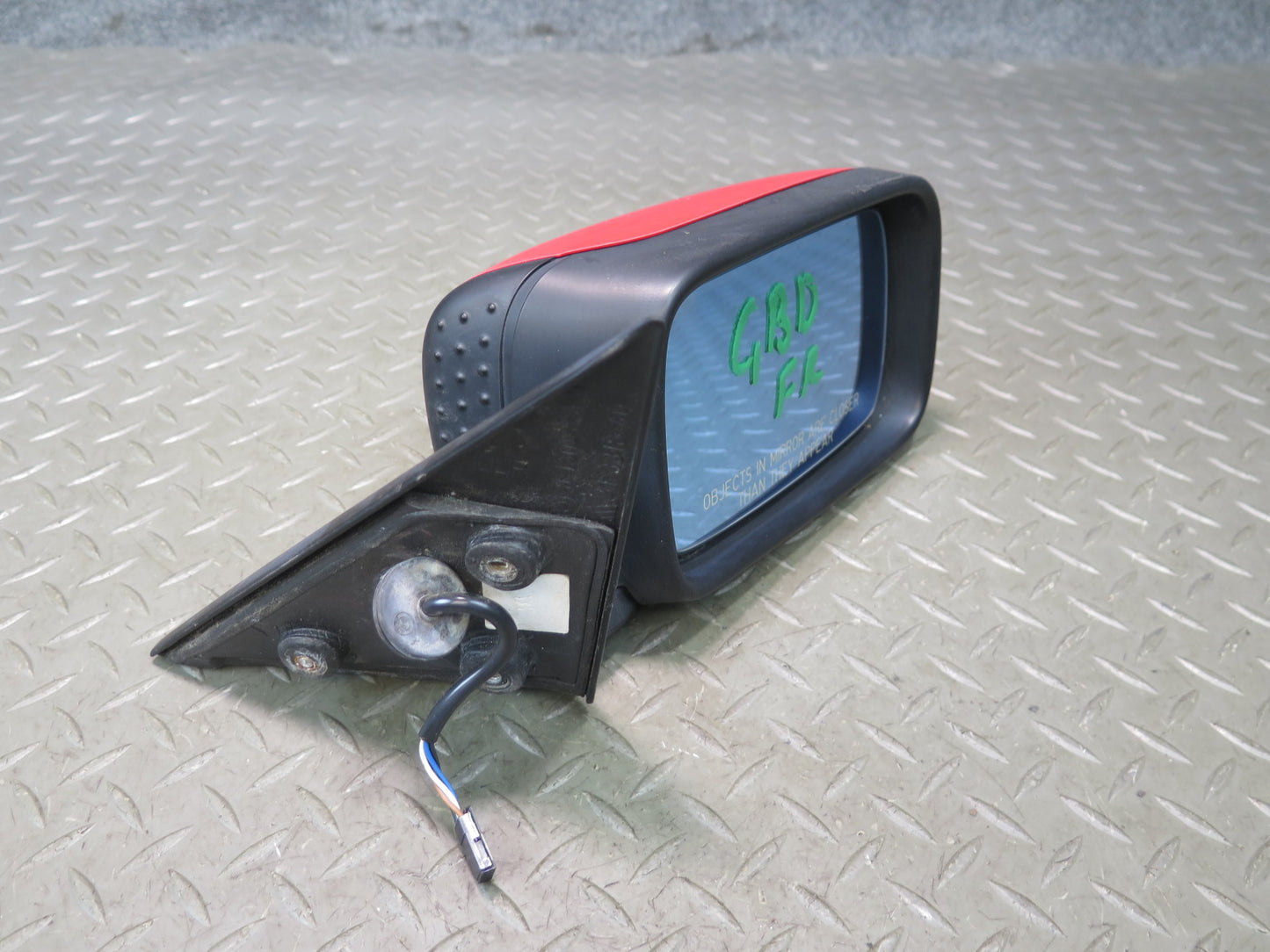 96-99 BMW E36 318iC Convertible Front Right Heated Side View Mirror RED OEM