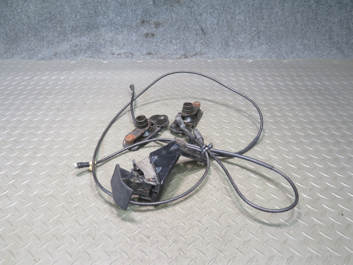 84-96 Chevrolet Corvette C4 Hood Lock Latch w Release Handle & Cable Set OEM