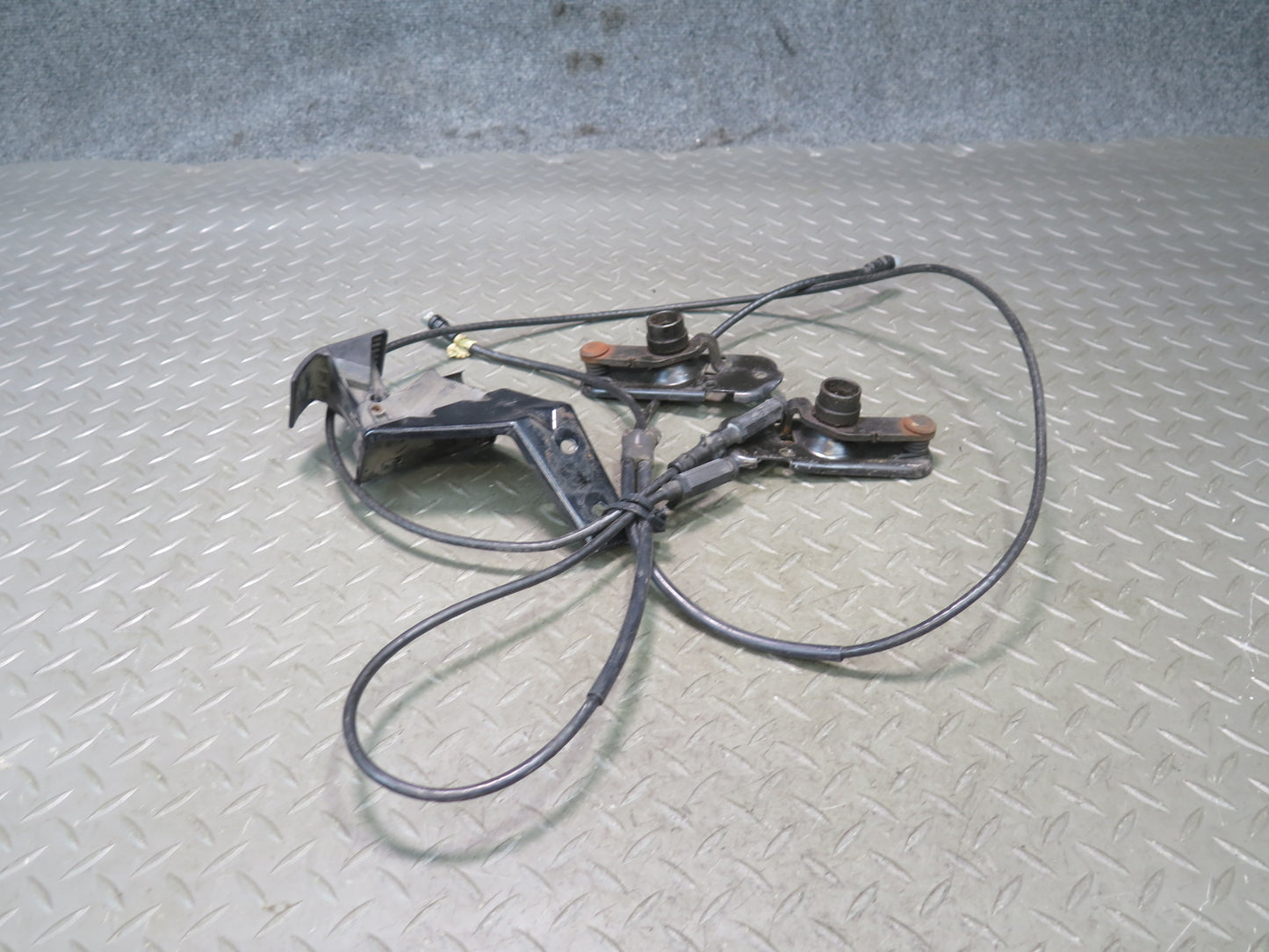 84-96 Chevrolet Corvette C4 Hood Lock Latch w Release Handle & Cable Set OEM
