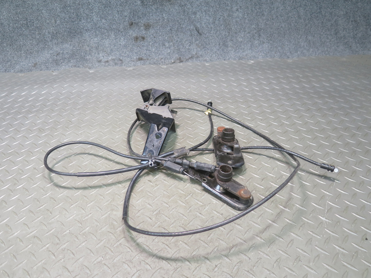84-96 Chevrolet Corvette C4 Hood Lock Latch w Release Handle & Cable Set OEM