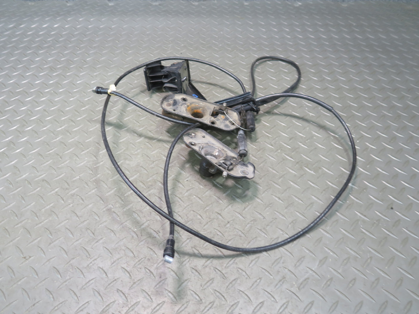84-96 Chevrolet Corvette C4 Hood Lock Latch w Release Handle & Cable Set OEM
