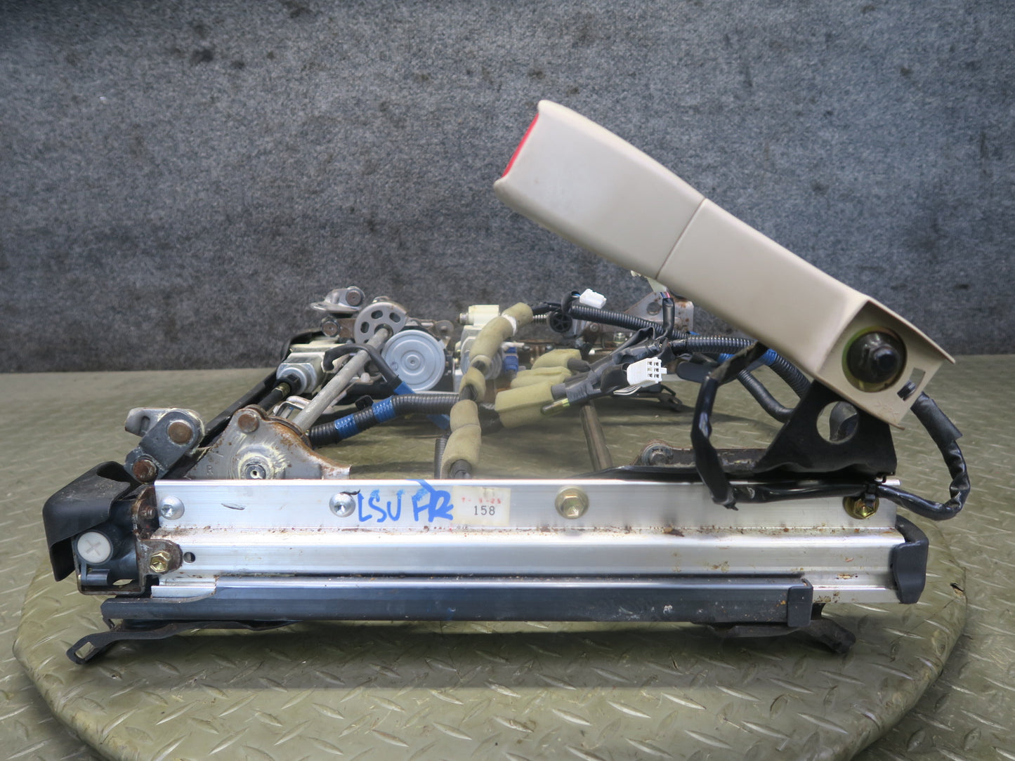 97-00 Lexus LS400 Front Right Seat Lower Frame Track Rail w Motor & Wire OEM